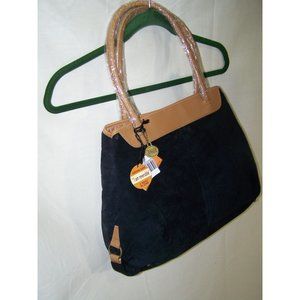 Maggie B Bag Shoulder Tote Reversible NWT Leather Black